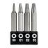 Screwdriver Bit Set Square Recess 4pce 50mm Sq0.1.2.3